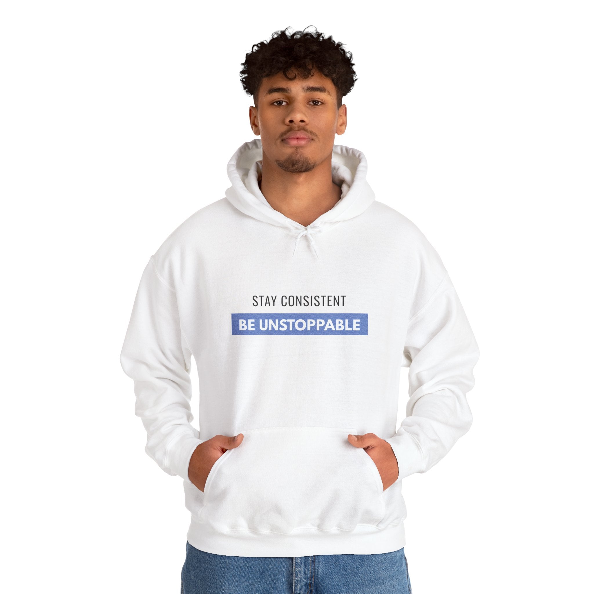 ''Stay Consistent'' |  Motivational Typography Unisex Heavy Blend Hoodie